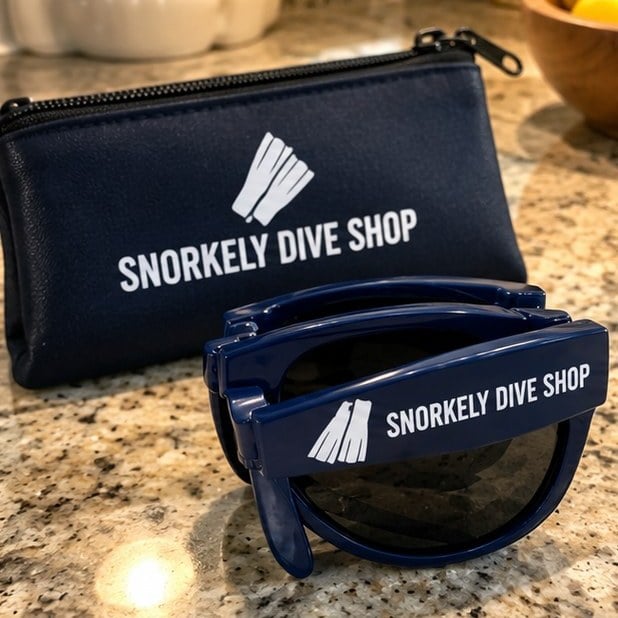 Customer photo of custom foldable sunglasses