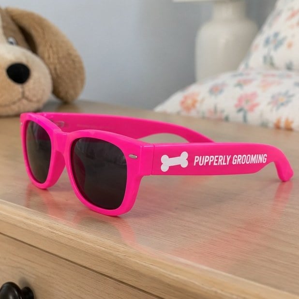 Customer photo of custom kids sunglasses